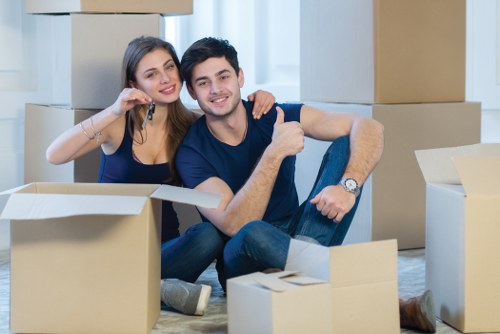 Commercial moving team planning an office relocation in Dagenham
