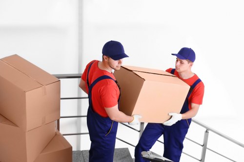 House movers helping a Dagenham family move from a local home