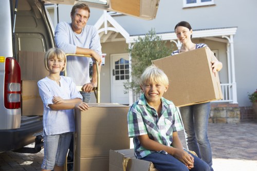 Packing and loading household items for a Dagenham move