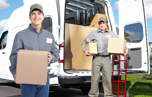 Secured van load prepared for safe transport