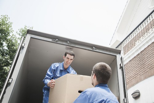 Movers handling apartment access and stairways in Dagenham